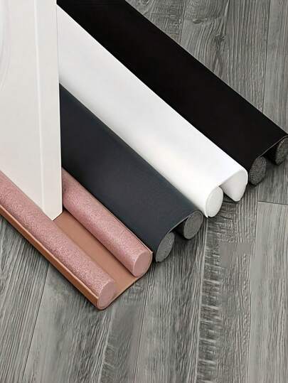 1PC High Durability Rubber Textile Composite Soundproof Energy Saving Waterproof Anti Roll Door Bottom Seal Strip For Bedroom Door Home Improvement Noise Reduction Energy Efficient Insulation Draft Proof Weather Stripping Quiet Home Sealant Barrier Protection