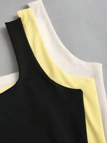 Sweetra Áo ba lỗ không tay màu trơn đơn giản cho nữ mùa hè - Nhiều màu - Xem 6