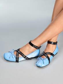 CUCCOO GRLICON Women's Y2K Style Flat Shoes, Suitable For Punk, Biker, Cool Girl, Halloween, Christmas, Party Outfits - Blue - View 4