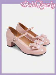 Dola Lovely Women Elegant White Sweet Lolita Style High Heel Dress Shoes