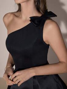 Poshira 优雅女士晚礼服（重工刺绣） - 黑色 - 查看 6