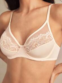 Charlaine Contrast Lace Underwire Lingerie Bra
