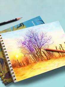 A4 空白艺术素描本，每本 30 张，随机选择 - 彩色 - 查看 3