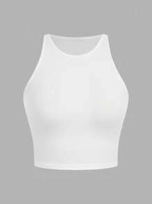 SHEIN EZwear Bộ 4 áo ba lỗ nữ thường ngày, họa tiết kẻ sọc và da báo, áo ôm vừa vặn đa năng, thích hợp mặc ở sân bay, trở lại trường, áo mùa hè - Nhiều màu - Xem 3