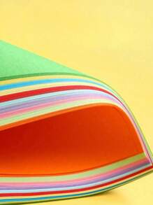 SHEIN 优质方形折纸，专为千纸鹤折叠而设计，在厚实的硬质卡片纸上呈现鲜艳的彩色色调，高品质耐用，非常适合 DIY 工艺项目，艺术用品