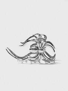 ROMWE Grunge Punk 1 件金属蜘蛛发爪街头爪夹发夹发夹发钳发夹发夹万圣节