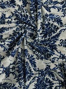 Comfylo 秋冬锦缎印花前开式西装外套 - 彩色 - 查看 7