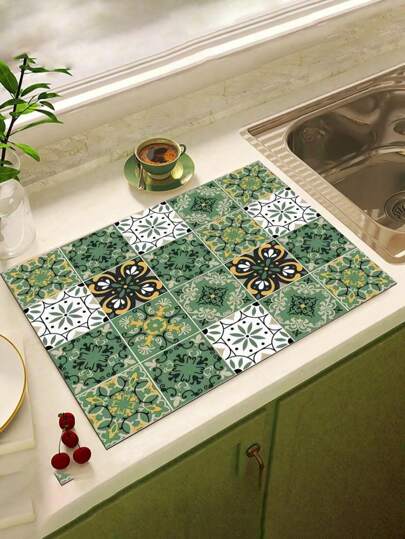 SHEIN 1pc Absorbent Pad, Suitable For Coffee Maker, Kitchen Counter, Sink, Faucet, Toilet, Vanity, Household Utensils