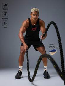 Manfinity Sport Corelite 3 件套男士纯色圆领休闲运动背心健身上衣背心套装基本款 T 恤篮球运动服男士连帽衫