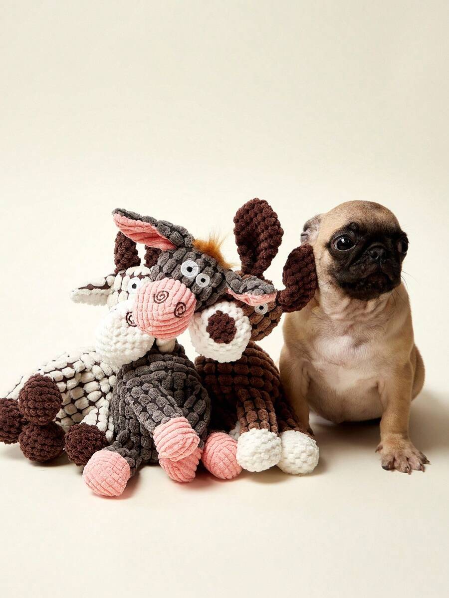 Đồ chơi nhồi bông hình chú lừa nhỏ dễ thương, có tiếng sủa của BB, trò chơi tương tác dành cho chó - Nhiều màu - Xem 1