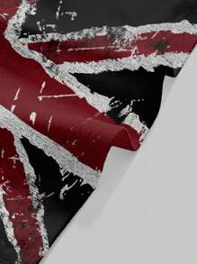 ROMWE Grunge Punk 性感朋克英国国旗黑红撞色女士抹胸上衣 - 黑色 - 查看 3