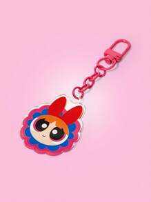 THE POWERPUFF GIRLS X SHEIN Llavero de acrílico con estampado de flores y flores - Multicolor - Ver 2