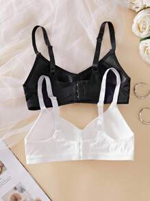 SHEIN 2 Stücke drahtlose, bequeme, lässige Sport-BHs für Frauen