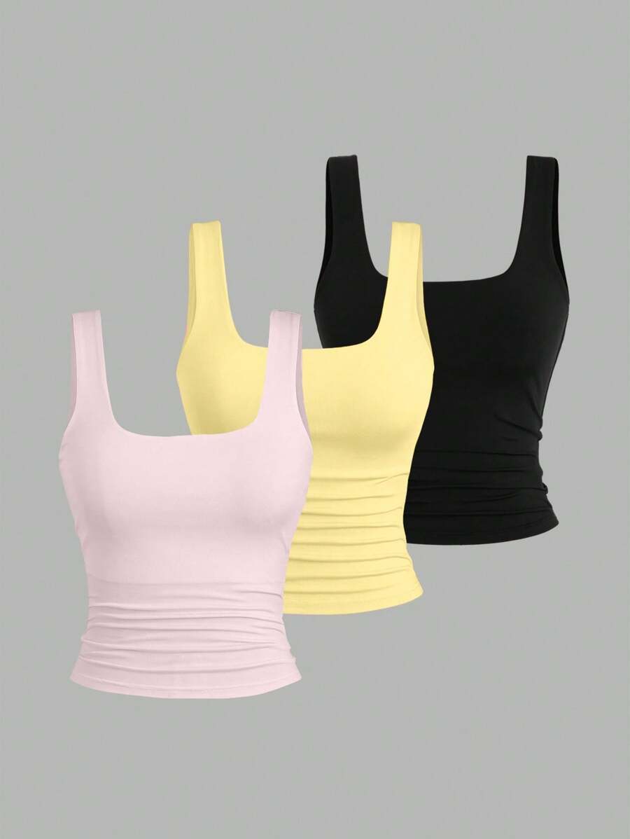 Sweetra 女式夏季休闲纯色背心