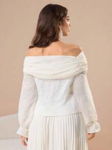 Modelyn Modische elegante Damenweste mit Spitzen-Patchwork - Weiss - Übersicht 4