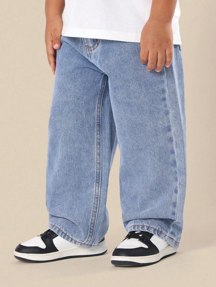 Wide Leg Baggy Denim Jeans With Relaxed Fit