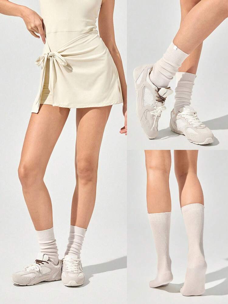 2-Pack Cotton-Blend Soft Cozy Mode Stacked Tube Socks With Seamless Toe Construction Daily Casual Full Winter