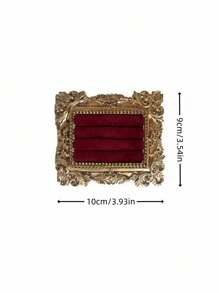 ROMWE Goth 1pc Vintage European Jewelry Display,Vintage Palace Style Ring Tray, Photo Frame Ring Holder Tray For Earrings Necklaces, Elegant Boutique Showcase Photo Prop Decor,Home Decor - Multicolor - View 8