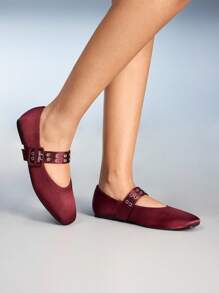 CUCCOO GRLICON 女士 Y2K 风格平底鞋，适合朋克、骑行者、酷女孩、万圣节、圣诞节、派对装扮