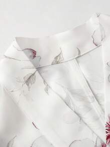 Irokai Traditional Japanese Women's Blue Printed Kimono Yukata