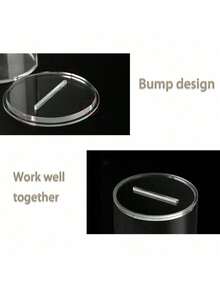 SHEIN بنك شفاف من الأكريليك، قابل للإيداع والإزالة، بنك شفاف مع غطاء، أفضل هدايا - شفاف - مشاهدة 6