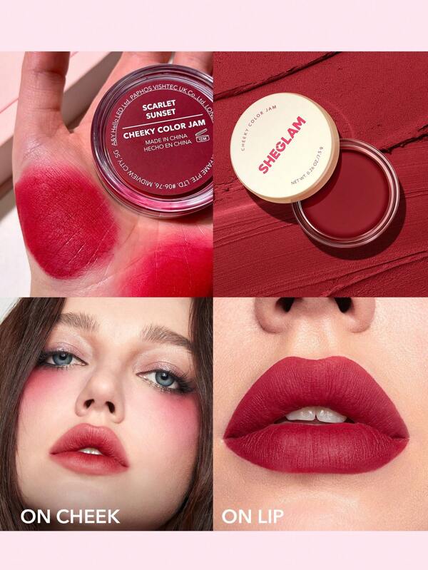 SHEGLAM Cheeky Color Jam- Sunset 6 Shades Multi-Use Cream Blush Lip Cream Matte Highly Pigmented Natural Blush Powder Face Makeup Blush Graduation Birthday Holiday Summer Fall Autumn Y2K Fancy Fashion Women Makeup Cosmetic Party Beach Travel Camping Outdoors School Campus Trip Festivals Decor Gift Present Rose Girl Cosplay Best Color Charm Vibe