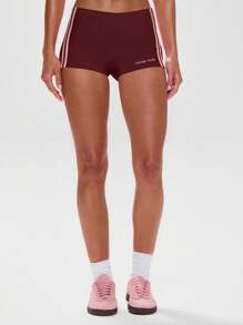 Musera Sport Quần short mini cạp trễ tập luyện thể thao Gympadel, Tennis, Pickleball Fitness - Màu Đỏ Sâu - Xem 2