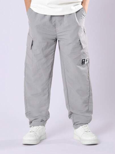 SUMWON 男童尼龙套穿工装裤，日常户外休闲裤，轻便舒适，四季皆宜，秋冬季时尚之选