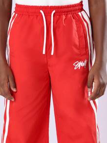 SUMWON Ensemble coordonné de sport Débardeur Pantalon de jogging Sans manches Tenue d'été Tenue d'entraînement Performance Rayure latérale Jeunesse active Ados Streetwear