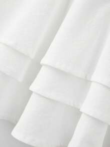 Maija White Strapless Ruffle Trim Fitted Short Dress, Elegant & Versatile For Spring/Summer, Holidays - White - View 7