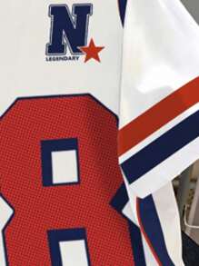 Teens Girls Casual Minimalist Knit Oversized T-Shirt, Suitable For Summer Kids Jersey Youth Football Jersey Kids Football Shirt - Multicolor - View 4