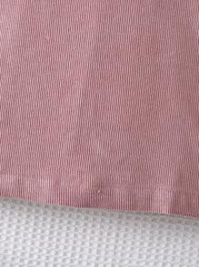 Elladie kids 年轻女孩简约百搭吊带连衣裙，秋冬 - 粉色 - 查看 7