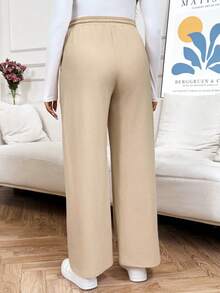SHEIN Maternity Casual Solid Straight Leg Sweatpants