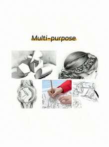 PVC Auto Rotate Eraser Set Precision Sketch Edges Correction For Drawing Art School Office Supplies Smudge Free Student Exam Home Drawing Tool