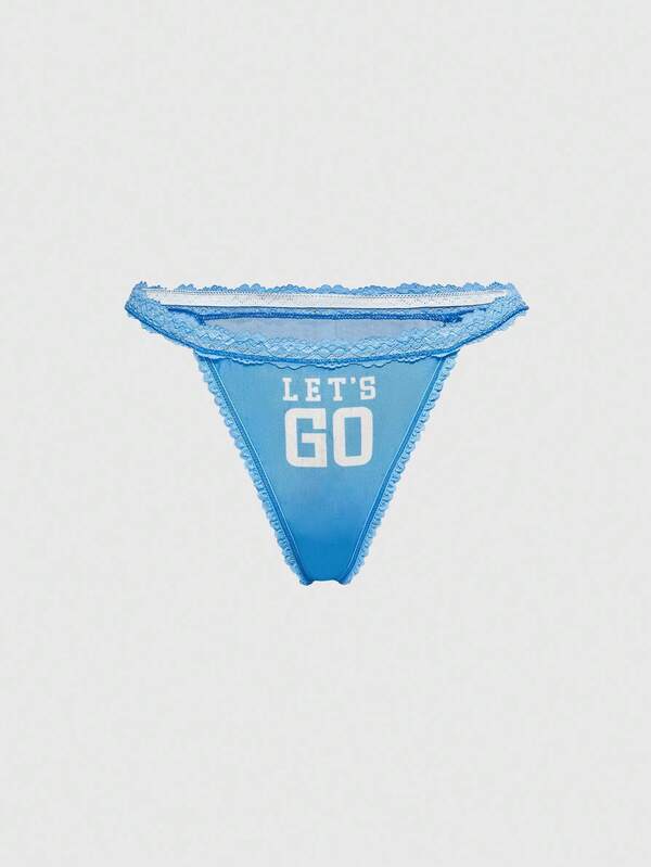 ROMWE J-Fashion Y2K Sexy Lace Patchwork Women Thong Panties