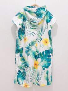 SHEIN 1pc Hooded Wearable Bath Towel, Personalized Superfine Fiber Quick-Drying Cloak With Zipper Design Beach Towel, Windproof, Sun-Proof, Thermal Insulation, For Adults, Men, Women, Couples After Bathing, Beach, Outdoor, Household Use Summer Wedding Home Bathroom Decor Beach Wear Back To School