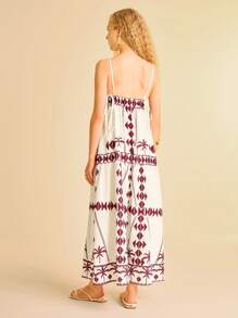 CAJUNI Vestido casual de playa con estampado tropical para mujer - Ropa bohemia para mujer / Ropa occidental para mujer / Gráfico / Mujer casual - Básico / Tops para salir de mujer / Ropa de mujer para otoño