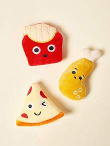 PETSIN 创意食物造型毛绒猫玩具，内含发声纸，可与猫咪互动玩耍