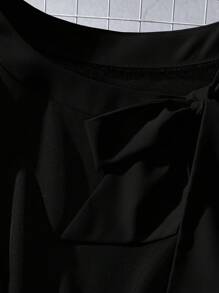 GlowEve CURVE Váy trang trí nơ màu trơn thanh lịch cỡ lớn, mùa hè - màu đen - Xem 3