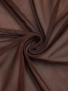 Sunspun 大码休闲浪漫连衣裙（带罩衫），两件套 - 卡其色 - 查看 11