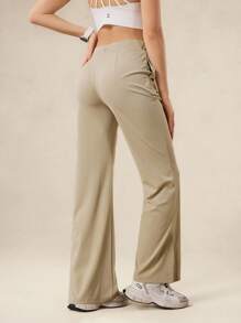 OutZeal Cool Touch Side Slits Straight Leg Sunproof Pants Side Pockets Daily Vacation Summer - Khaki - View 9