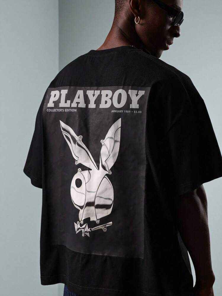 PLAYBOY X SUMWON Retro Magazine Cover Print Oversized Boxy Fit T-Shirt