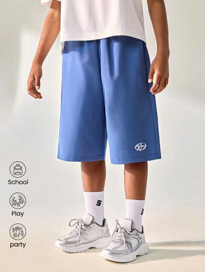 JNSQ Back To School Clothes, Tween Girls And Boys Outdoor Casual Sports Shorts, Children's Elastic Waist Loose Outdoor Casual Sports Shorts