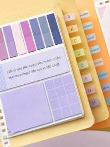 SHEIN دفتر متعدد الوظائف ب- 280 صفحة مع ملصقات للمذكرات والفهرس - 40 مذكرة لاصقة، 160 علامة فهرس، 20 ملصق توسعة، 60 صفحة داخلية، حلقة ربط ناعمة، مذكرات لاصقة، ورق مسطر أفقي، لوازم مدرسية ومكتبية، أساسيات العودة إلى المدرسة، دفتر ملاحظات للدراسة، إكسسوارات المخطط ، قرطاسية الجامعة، دفاتر مدرسية بالجملة، لوحة كتابة متينة، دفتر ملاحظات منظم - متعدد الألوان - مشاهدة 5