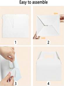 SHEIN Kraft Gable Boxes, Brown/White/Black Gable Boxes For Party Favor Birthday Wedding - Multicolor - View 9