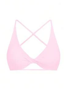 Gameset SHEIN Sport Áo ngực thể thao Yoga liền mạch với thiết kế chéo phía trước, đa năng cho thể thao và mặc thường ngày - Nhiều màu - Xem 5