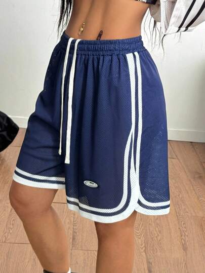 Coolane Women's Spring/Summer Streetwear Sportswear Breathable Mesh Sport Black Shorts,Flowy Shorts