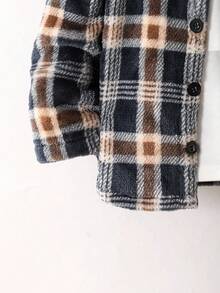 Genkimix Kids 小男孩格子长袖单排扣口袋连帽衬衫和裤子休闲套装 - 彩色 - 查看 4