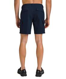 Champion Men's Summer Casual Solid Color Cargo Shorts - Blue - View 2