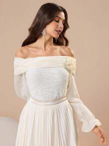 Modelyn Modische elegante Damenweste mit Spitzen-Patchwork - Weiss - Übersicht 6